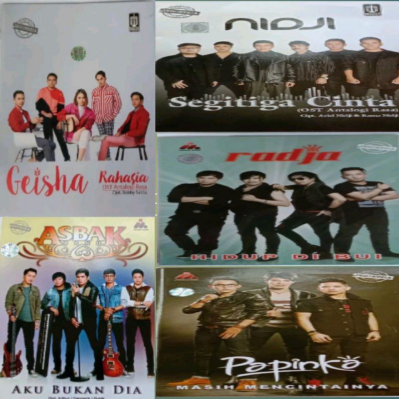 VCD Original Group Band Terpopuler isi 5 kaset bisa request