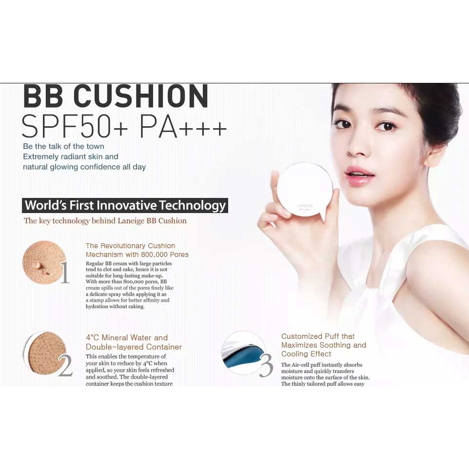 LANEIGE BB CUSHION SPF 50+ PA+++ 15gr ORIGINAL