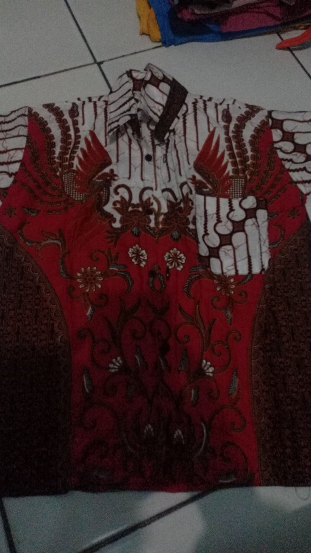 Batik Couple Keluarga Sania Ruffle Ori Ndoro Jowi Dnt Seno Merah