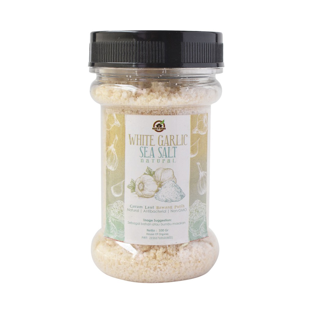 House Of Organix White Garlic Sea Salt (Garam Laut Bawang Putih)100 Gr