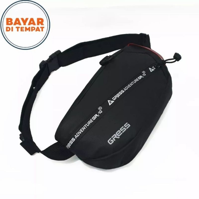 Tas waistbag waterproof pria Tas Slempang pria wanita Tas pinggang pria (100% ORIGINAL GRESS)