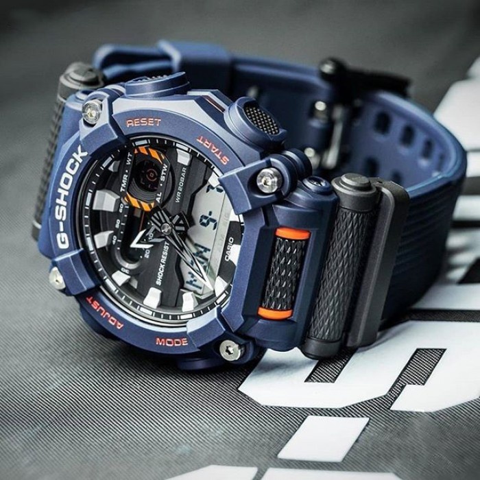 Jam Pria Casio G-SHOCK GA-900 2A Blue Rubber Ori Bm Fullset