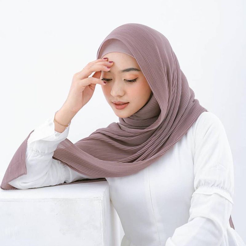 CRIMELDA PASHMINA PLISKET FULL 175x75 DIAMOND CREP HIJAB FASHION MUSLIM-3