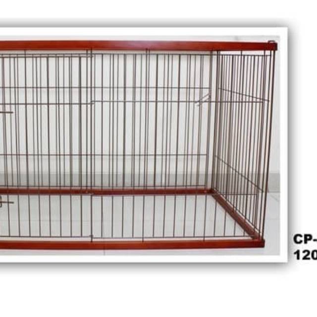 Kandang Pagar Besi dan Kayu untuk Anjing Kucing Kelinci / Kandang 1200