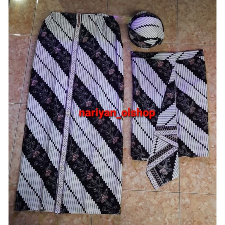 Paket Jarik Wiru Instan dan sembong / sapit urang + blangkon