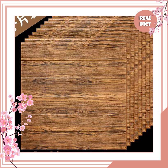 UNICO Wallpaper Dinding 3D Foam Motif Batu Bata Ukuran 77 x 70 CM Dekorasi Dinding Kamar Rumah WP04