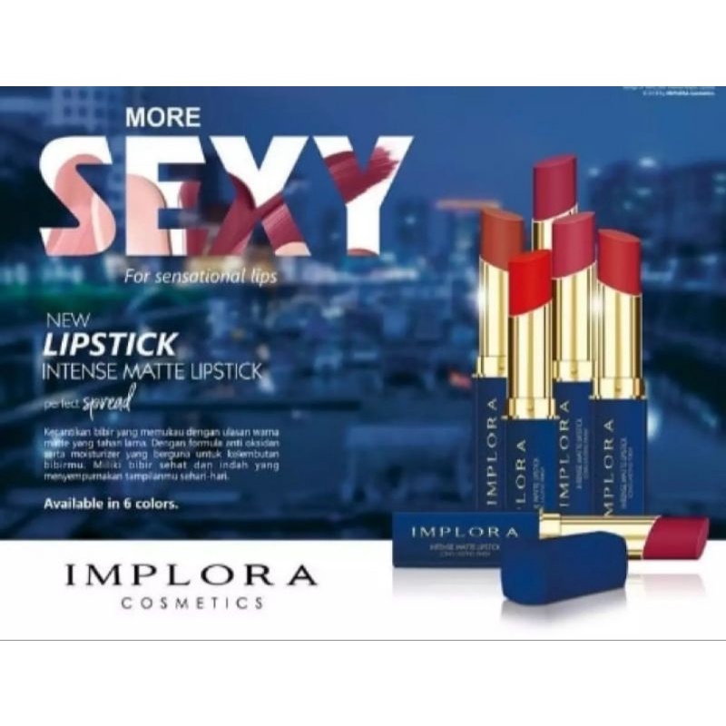 COD Implora ORI BPOM Intense Matte Lipstick satuan ORI LONGLASTING LIPSTIK