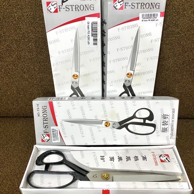 Gunting Kain 8”, 9”, 10” 12” F-Strong / Tailor Scissors /  Gunting Penjahit Besar / Gunting Kain / Gunting Fstrong / gunting kain merk fstrong