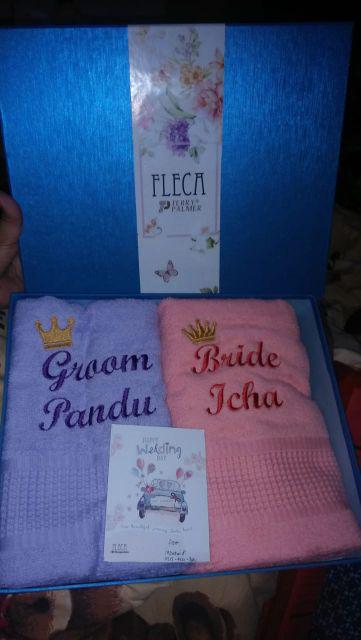 Hampers Handuk Couple Terry Palmer 50x100 Seserahan Sangjit Kado Hadiah Wedding Pernikahan Lamaran
