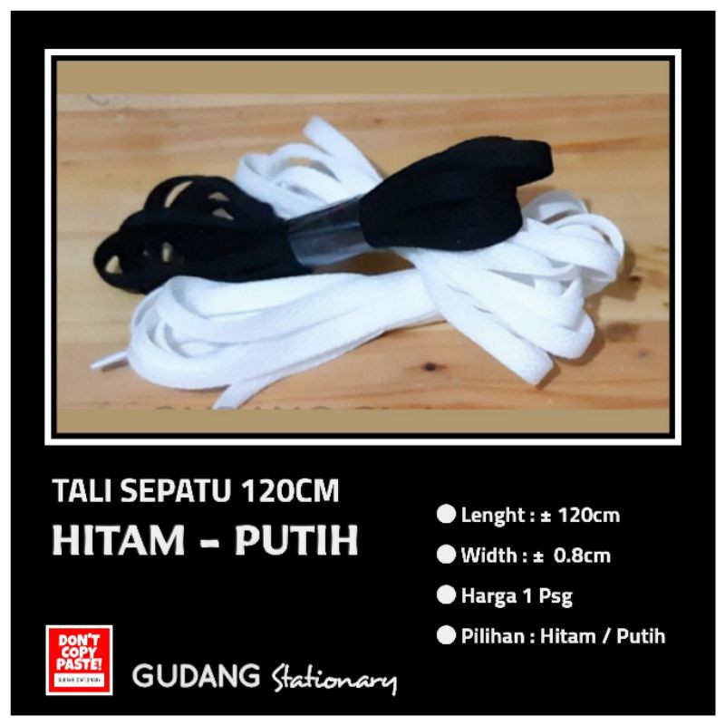 Tali Sepatu Gepeng 120 Cm