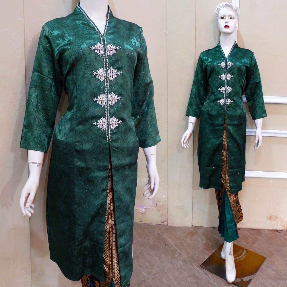 Setelan Kebaya Tunik Jaguard Casual Modern Cantik Kebaya Setelan Kebaya Tunik Jaguard Casual Modern Cantik Kebaya