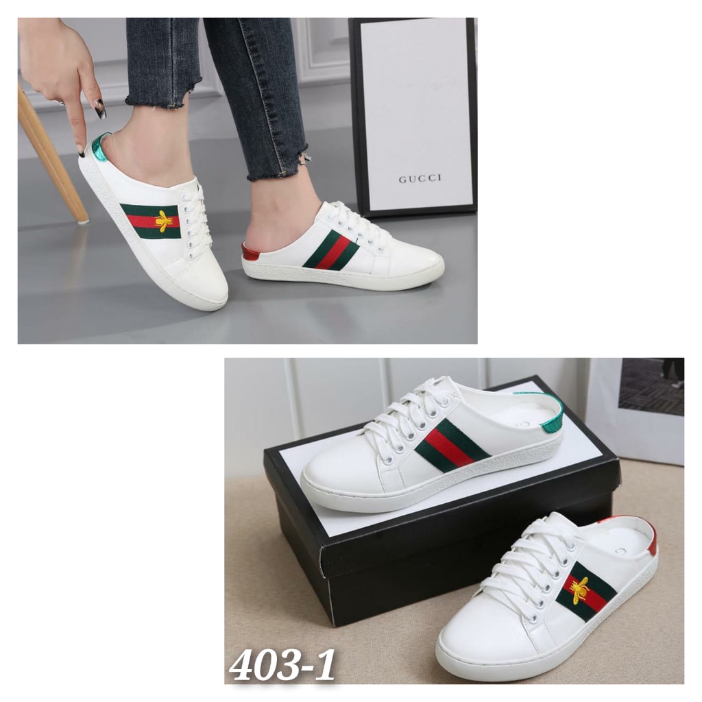 SEPATU WANITA GC SNEAKERS SLOP Motip KUMBANG.  Kode: 403-1