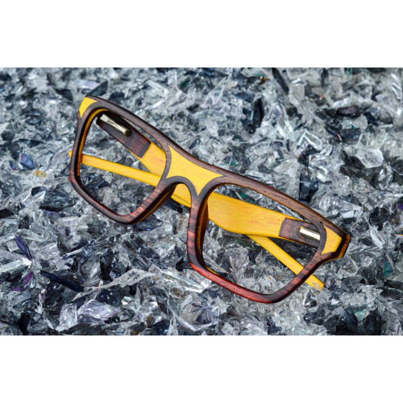 Kacamata Kayu SANDEL ANIMHA | kacamata unik kacamata fashion pria | FREE LENSA |