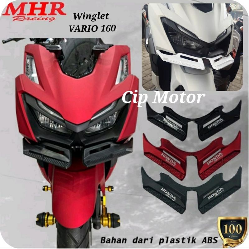 winglet aero dinamis Honda vario 160 bahan plastik ABS