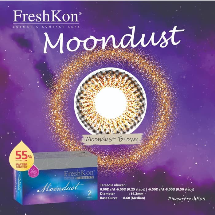 Softlens Warna Freshkon Moondust Brown Bulanan