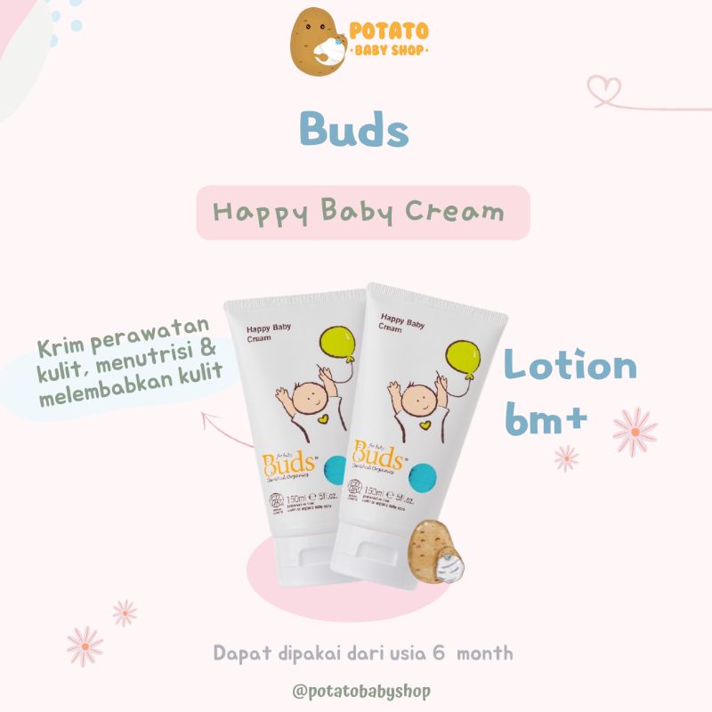 Buds Happy Baby Cream - Lotion Bayi 6m+