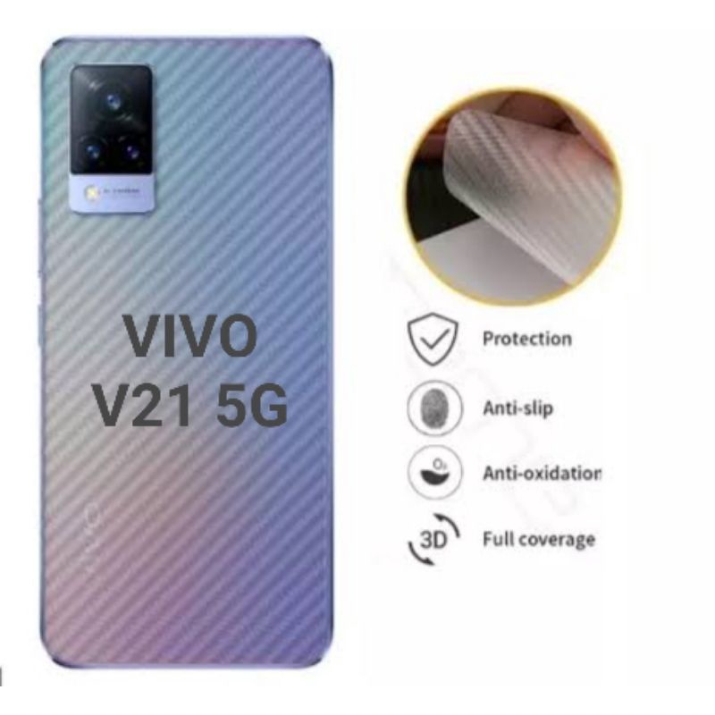 SKIN CARBON VIVO V21 5G - ANTI GORES BELAKANG VIVO V21 5G 2021
