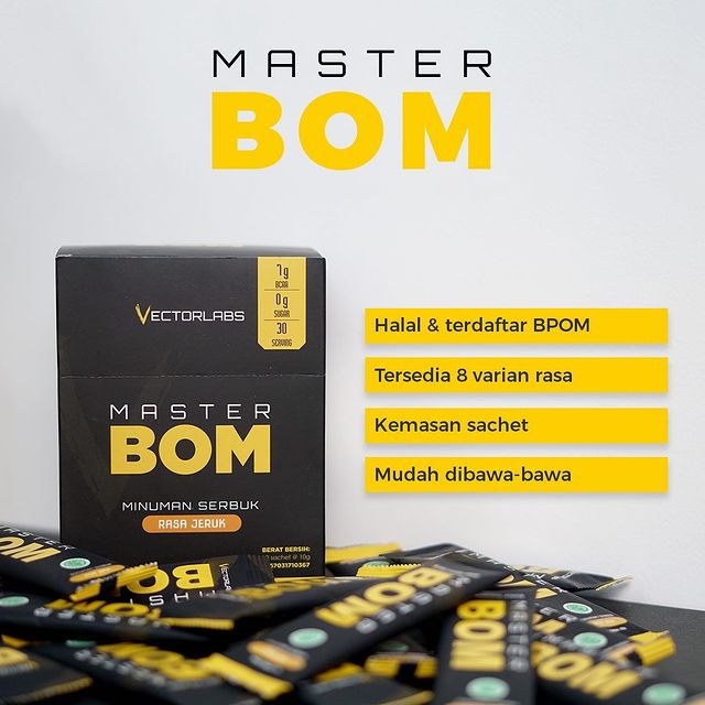 Vectorlabs Master BOM Kemasan Box isi 30 Sachet BCAA protein