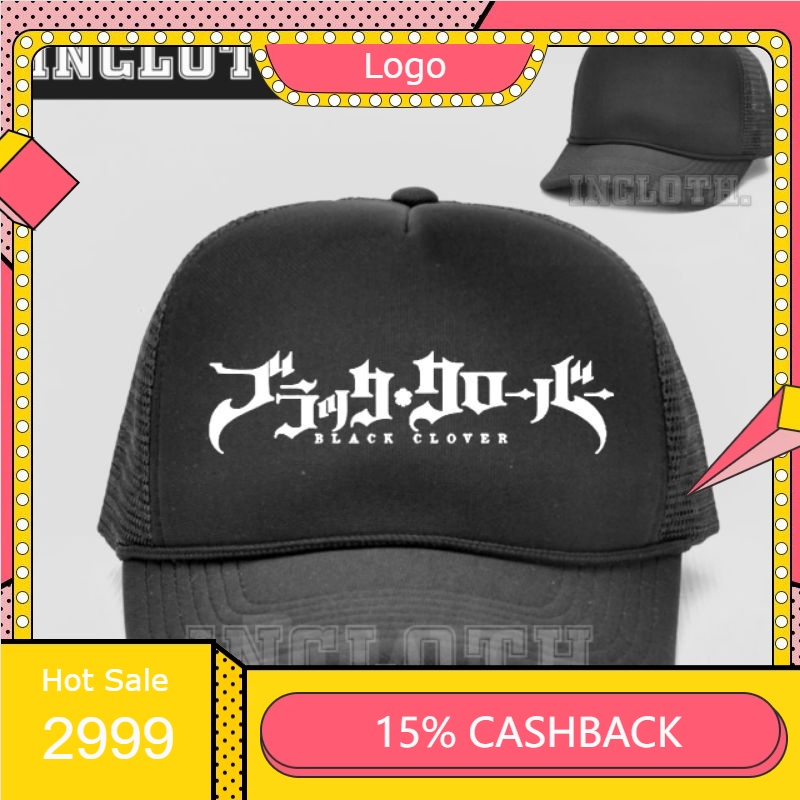 TOPI TRUCKER JARING BLACK CLOVER | TOPI BLACK CLOVER