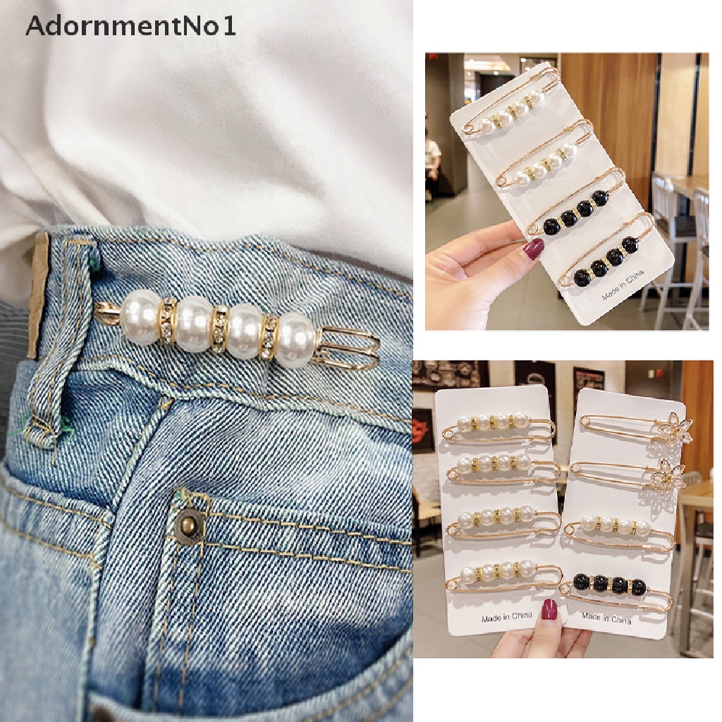 (AdornmentNo1) 10pcs / Set Bros / Pin Aksen Mutiara Imitasi Untuk Aksesoris Wanita