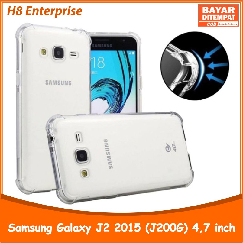 Anti Crack Casing Samsung Galaxy J2 2015 (J200G) Case Anti Crack / Anti Shock [Clear]