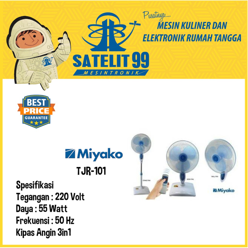KIPAS ANGIN MIYAKO 3 IN 1 TYPE TJR-101