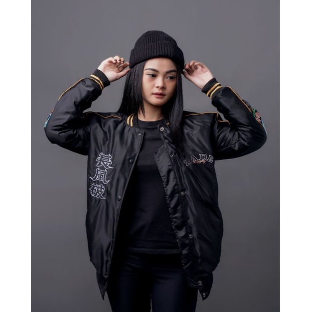 Bomber Sukajan Dragon Prove Zade - Jaket Pria Bomber Sukajan Varsity