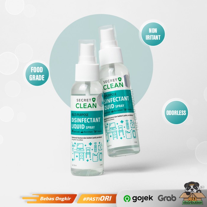 Secret Clean Disinfectant Liquid 100ml - Cairan Disinfektan 100ml