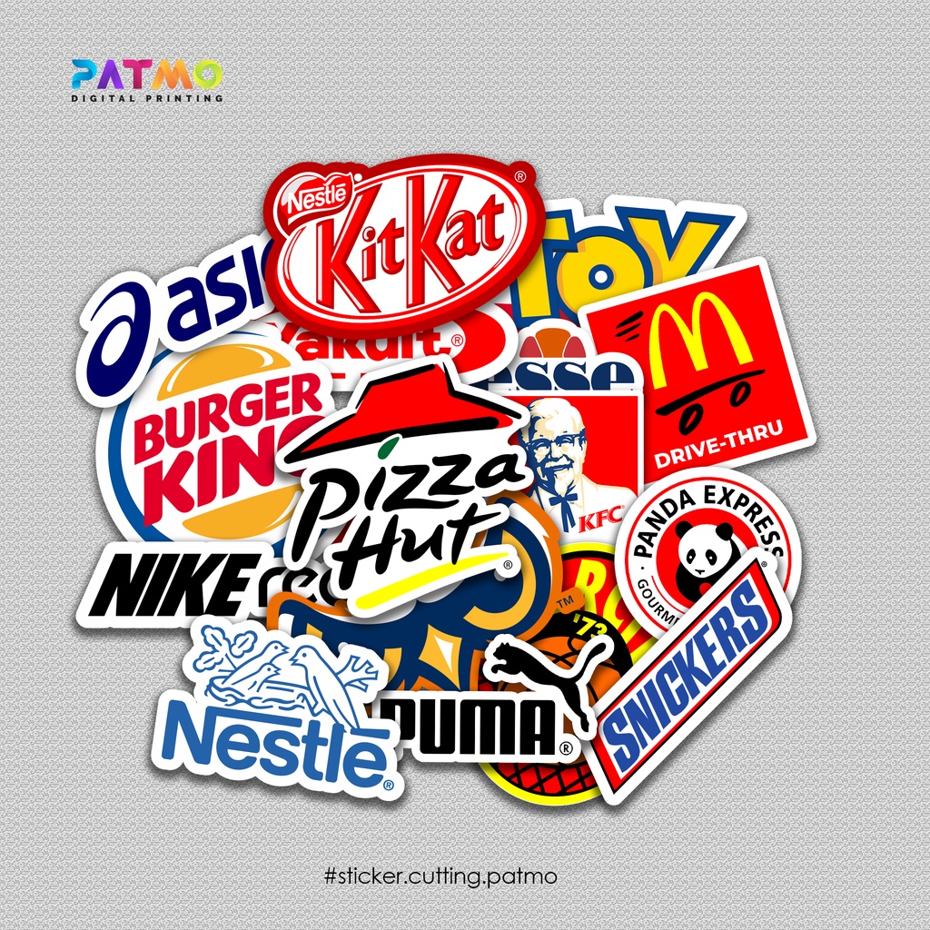 

16 pcs STIKER - BRAND - STIKER AESTHETIC ANTI AIR