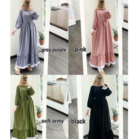Gamis Remaja Jumbo Ld 120 130 140 RELINA DRESS BIG SIZE S M L XL XXL 3XL 5L Gamis Dress Kondangan Wa