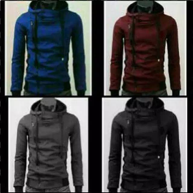 jaket harakiri style polos (hitam,abu,merah,marun,biru)