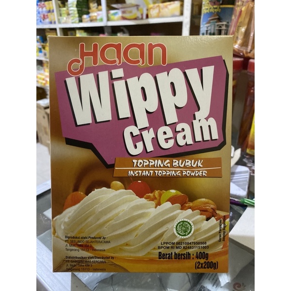 

WHIPCREAM HAAN WIPPY CREAM 400g