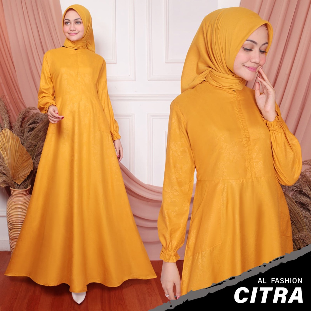 ABA agen baju HOMEDRESS muslim GAMIS wanita POLOS CITRA EMBOS ( DAPAT GAMIS AJA )-CITRA KUBUS
