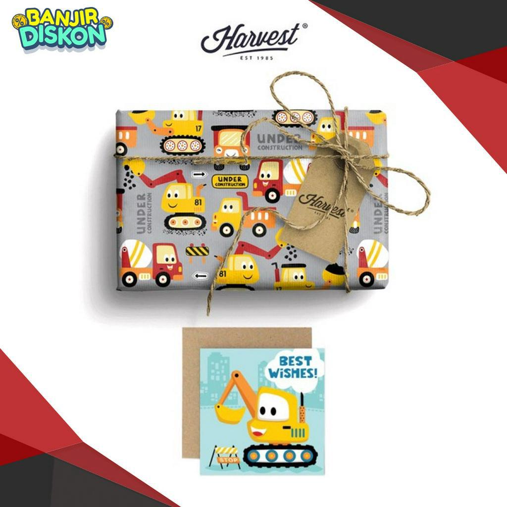 

BRAND Paket Kertas Kado Kartu Ucapan Harvest Wrap Kit Playground Truck