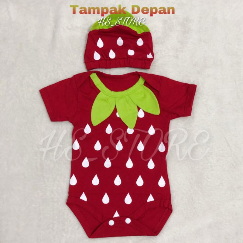 Harga Grosir ! Jumper Strawberry Baby / Baju Bayi / Baby / Jumper Bayi / Kostum Bayi Termurah !