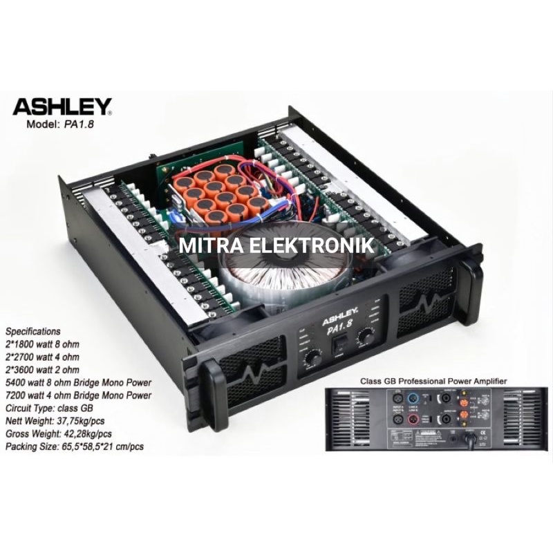 Power Ashley PA 1.8 Power Ashley 2 channel PA1.8 Power Ashley 2 channel Class GB PA 1.8 Original