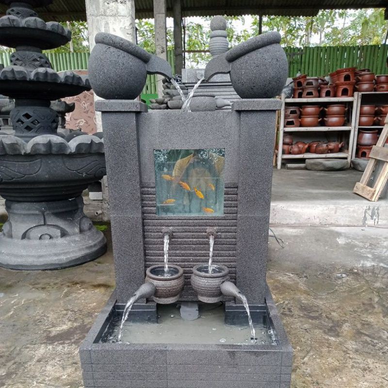 Air Mancur Aquarium Batu Lava