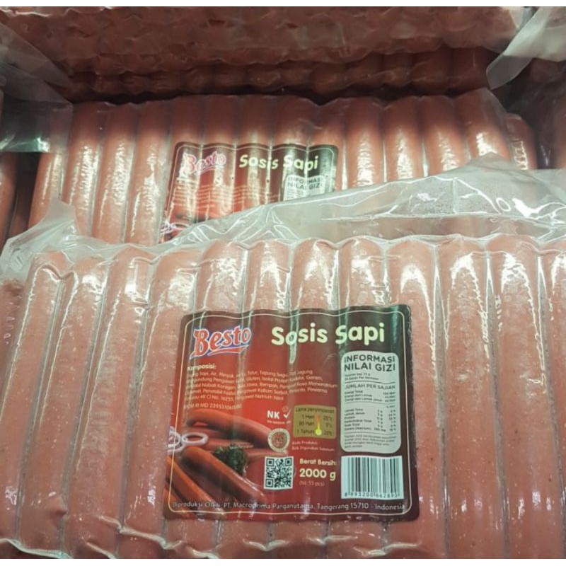 

Promo !! Sosis Sapi Besto 2Kg