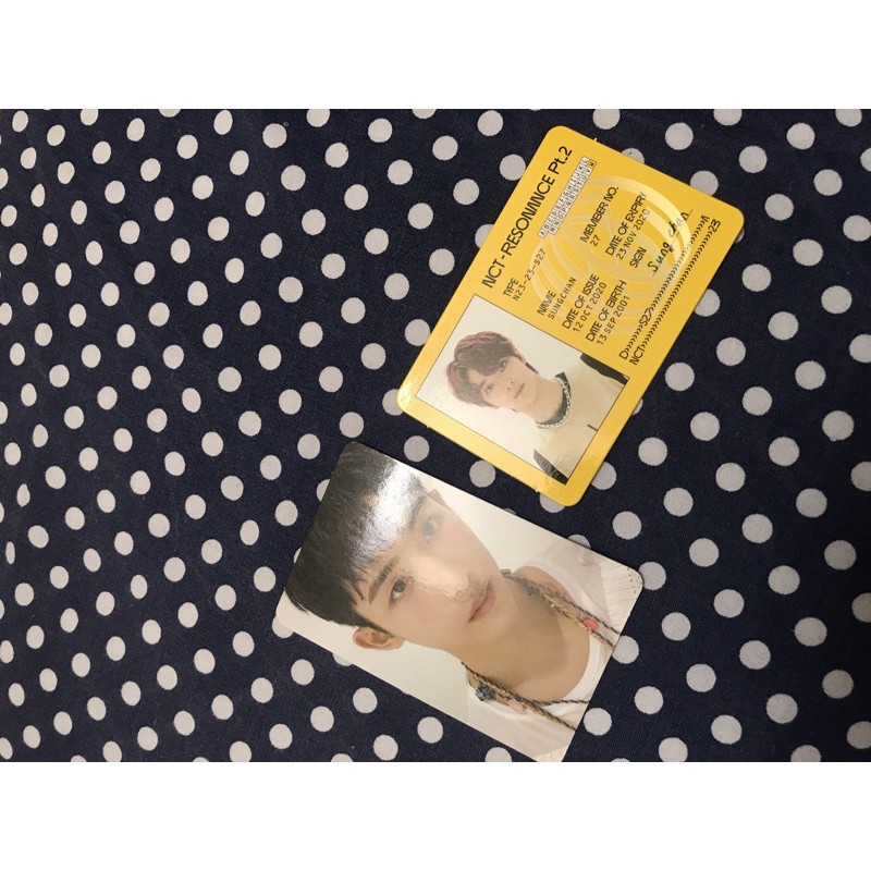 photocard winwin departure & id card sungchan departure
