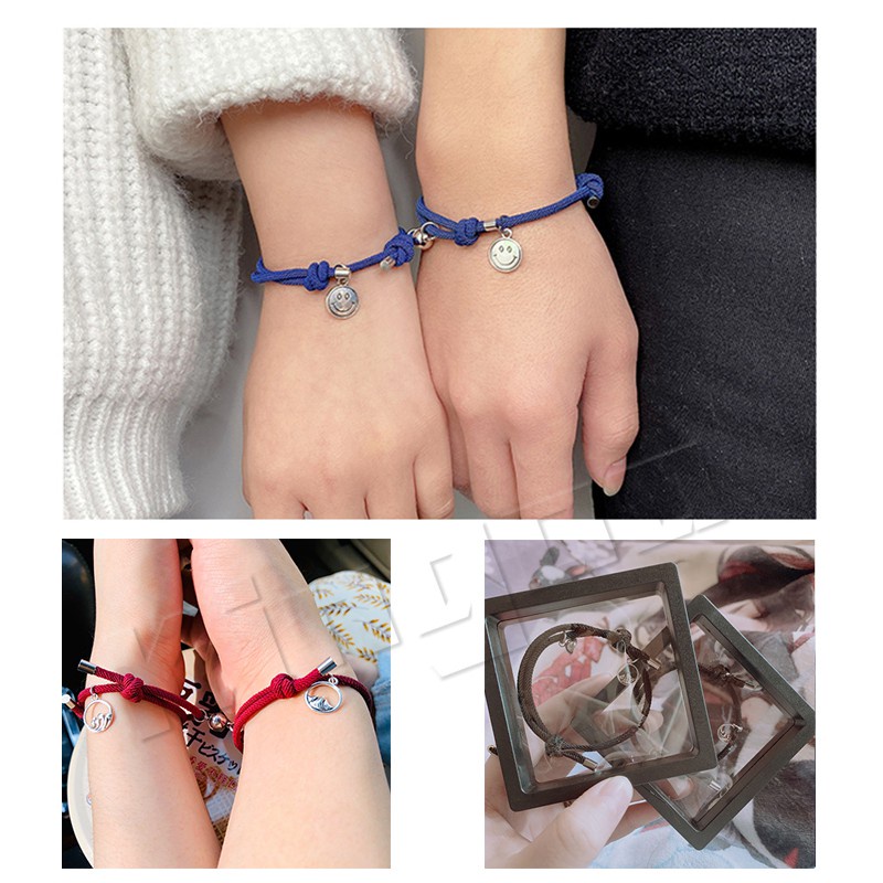 ☛TK☚ 2 pcs gelang magnet/1 Pasang Gelang Couple Magnet Gelang Tali Couple Magnet Persahabatan r385 a063