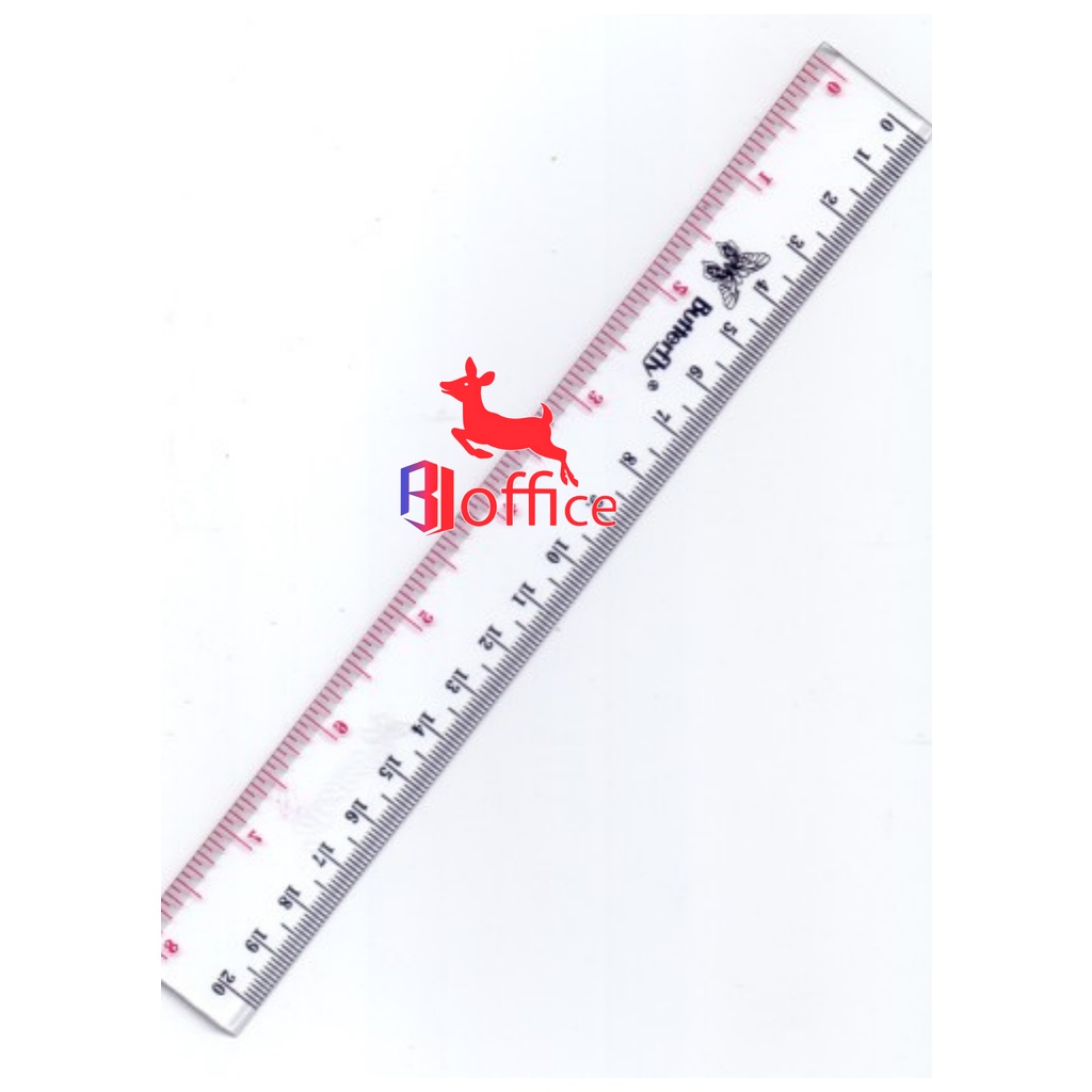 

Penggaris 20 CM Butterfly / Penggaris Plastik