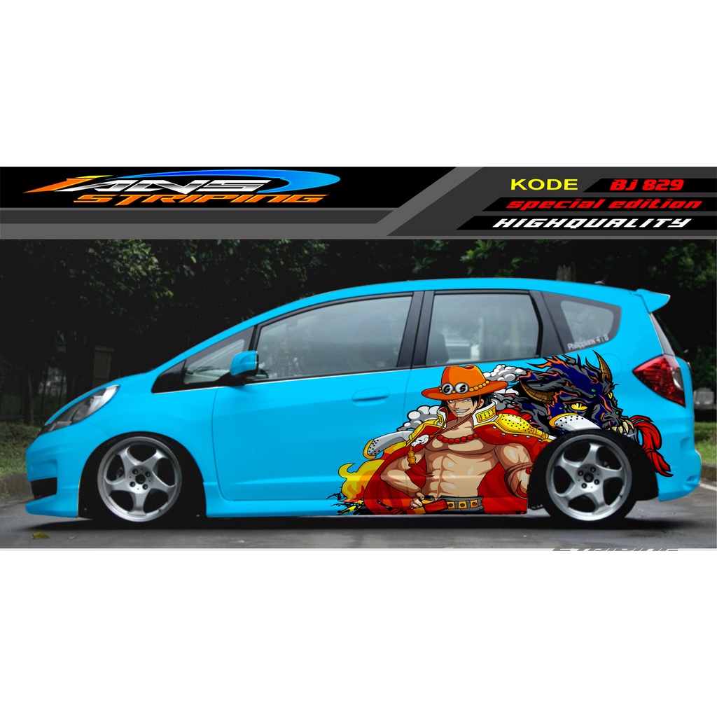 DECAL STICKER MOBIL HONDA JAZZ, SIGRA, YARIS, SWIFT / DECAL MOBIL / DECAL STICKER MOBIL ANIMASI