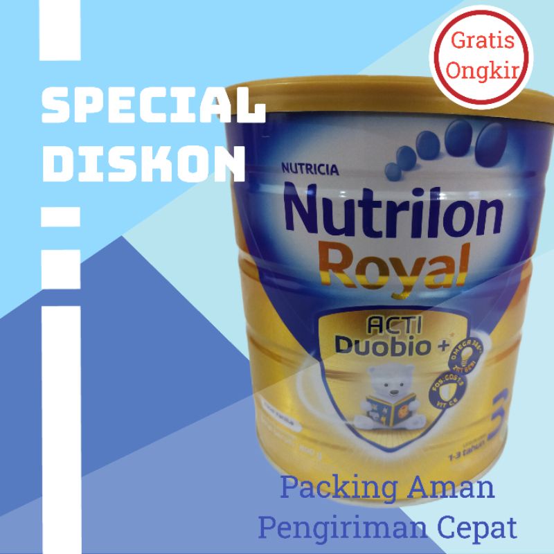 NUTRILON ROYAL 3 SUSU PERTUMBUHAN ANAK USIA 1-3 TAHUN RASA VANILA KALENG 800 GR
