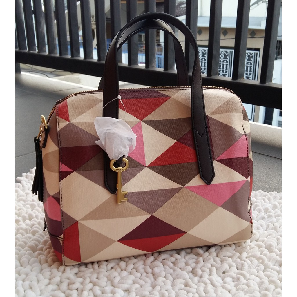 Fossil Sydney Satchel Multi Red