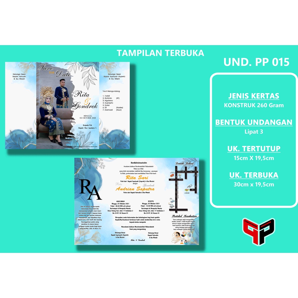 UNDANGAN PERNIKAHAN UNIK / UNDANGAN PERNIKAHAN DENGAN FOTO / UNDANGAN ELEGAN /UNDANGAN RUSTIC / UNDA