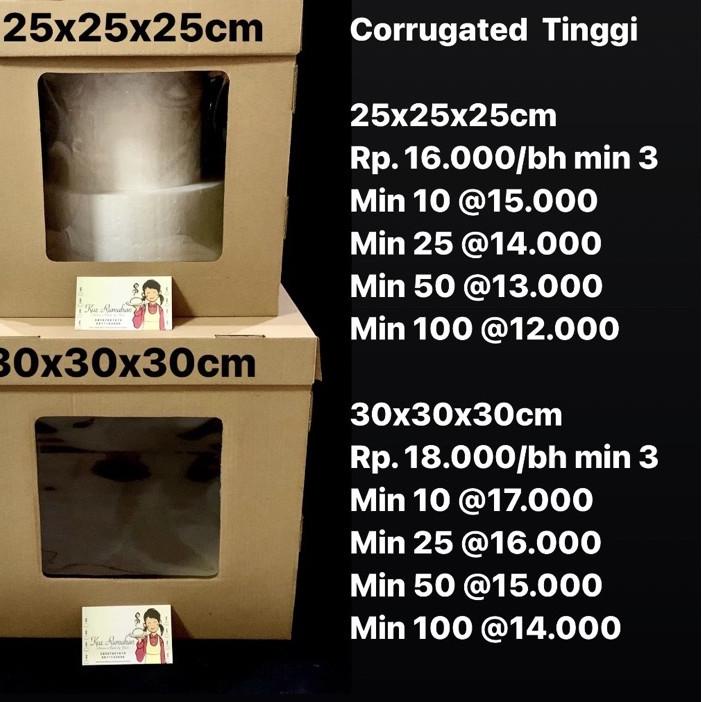 

BEST SELLER Box Cake Corrugated Tinggi 30x30x30cm Min 3 bh T5D***