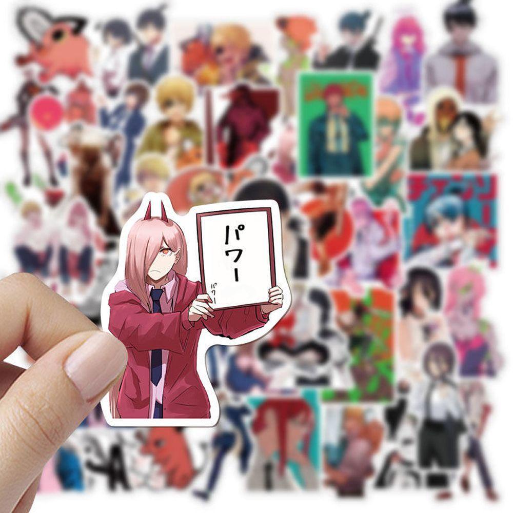 Agustina Anime Stiker Decals DIY Dekorasi Sticker Koper Stationery Stiker Handphone Dekorasi Chainsaw Man