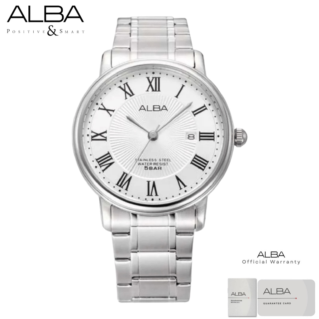 Alba Pria AS9745 Jam Tangan Pria Alba PRESTIGE AS9745X1 Quartz Stainless Steel Strap