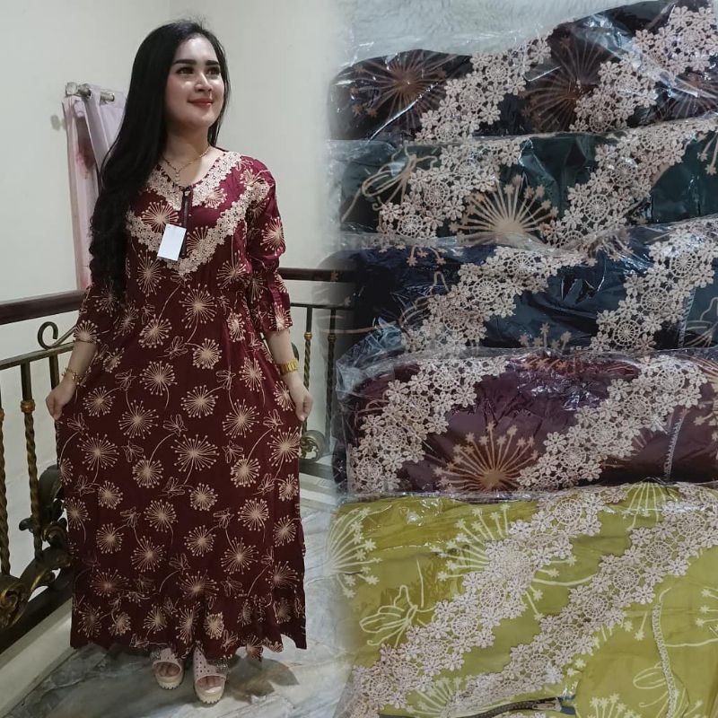 DASTER RENDA ARABIAN LENGAN PANJANG KERUT PINGGANG | DASTER JUMBO LD 110 CM