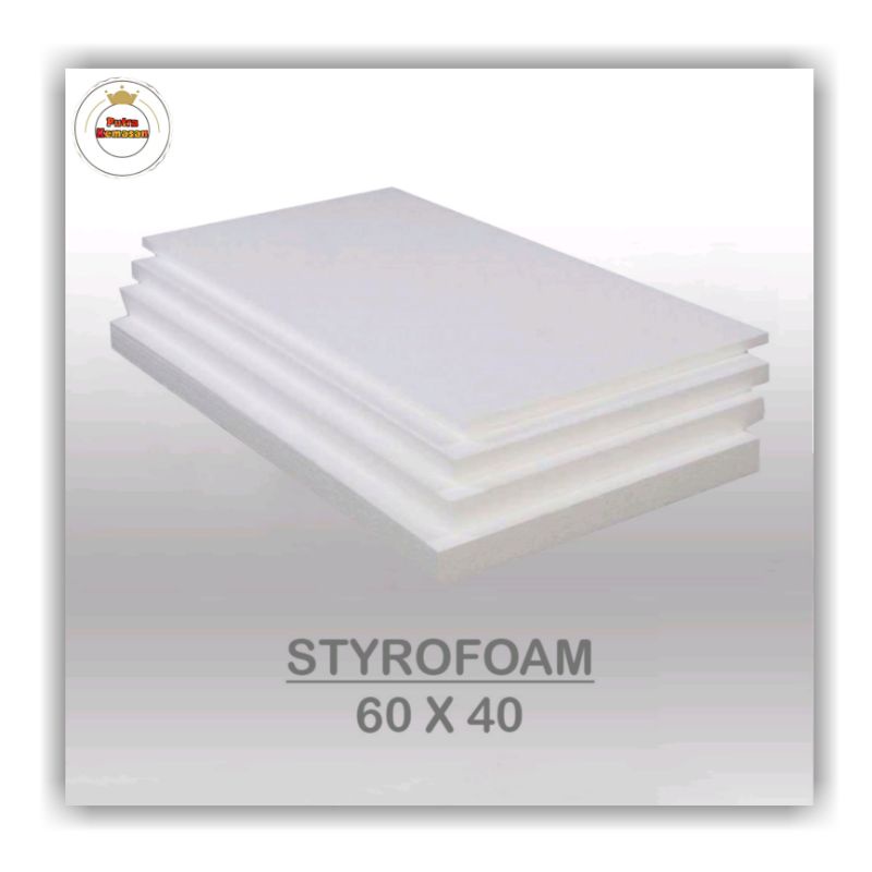 

Lembaran styrofoam 2cm Low 60×40cm Gabus kotak steropom